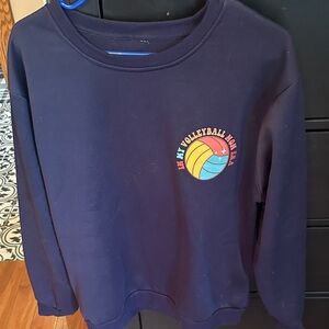 Navy Volleyball Graphic Sweatshirt; custom made on Etsy
